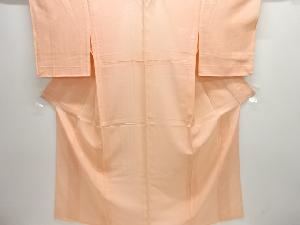 未使用品　仕立て上がり　紗雲に草葉模様織り出し色無地着物